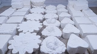 Soft white gym chalk blocks Crushing | Crunchy | Crispy | Satisfying | ASMR