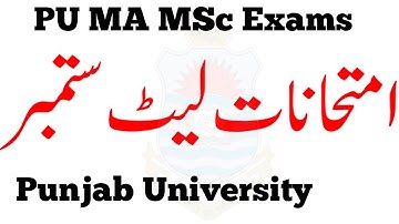 MA MSc Part 1 & 2 Annual 2023 Official Date Sheet PU -| MA MSc Exams Delayed 2023