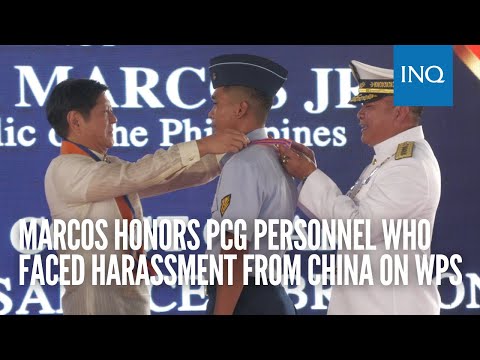 Marcos honors PCG personnel who faced harassment from China on WPS