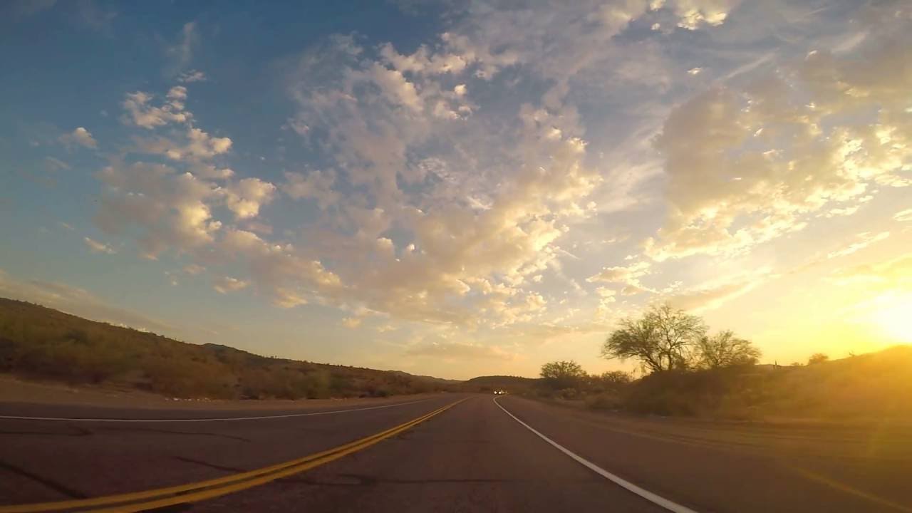 Best Roads to Drive high speed ride on Bush Highway Arizona Highway