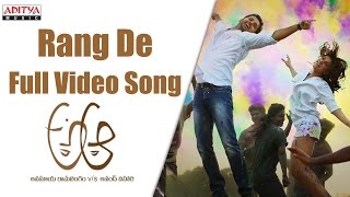 Rang De Full Video Song A Aa Full Video Songs Nithiin Samantha Trivikram Aditya Movies