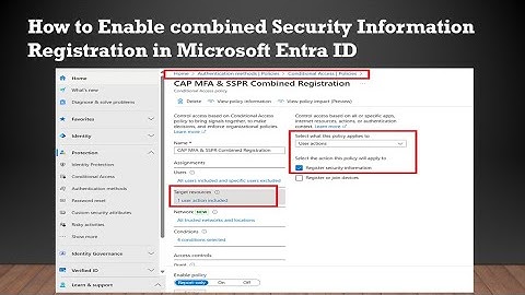 How to Enable combined Security Information Registration in Microsoft Entra ID