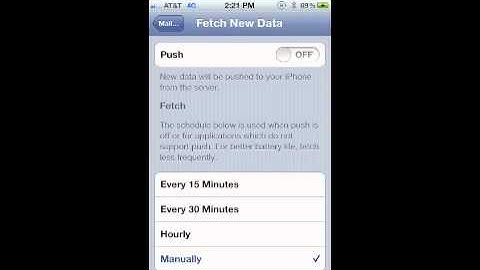 How to Turn On or Off Push Email