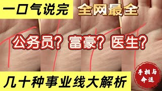【最全事业线大解析】一口气说完几十种事业线！天生老板命格｜有哪种事业线的人可以坐享其成｜享福命格｜看你能不能考公？