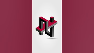 3D isometric Logo Design Tutorial Using Gird Method #shorts #trending #3d #viralvideo