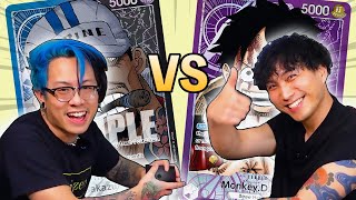 Sakazuki vs Purple Luffy w/ Crim from @MTGGoldfish | OP05 One Piece TCG Gameplay