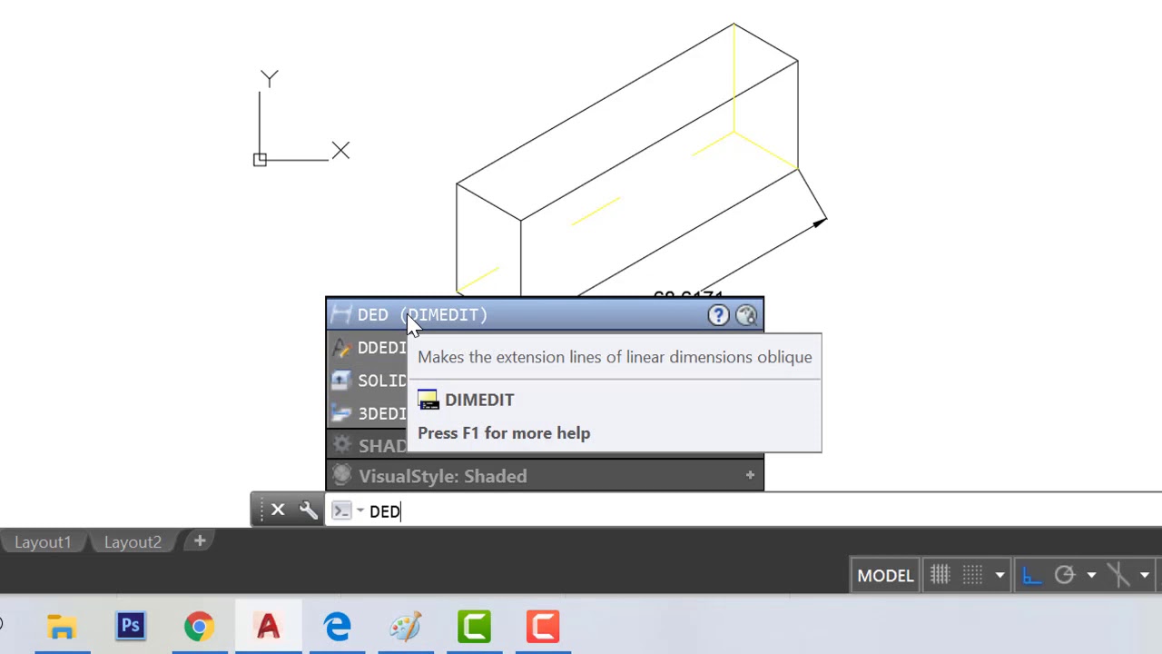 MEMBERI DAN MENGATUR UKURAN  PADA OBYEK 3  DIMENSI  AUTOCAD 