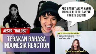 Iya Winter Aku Sayang Kamu! | Aespa Menebak Bahasa Indonesia (Halo82) REACTION