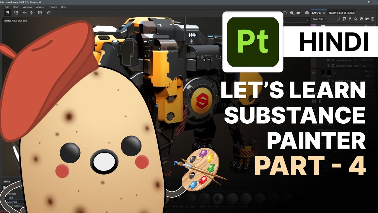 Texture set settings- Substance 3D Painter Part -4 (Hindi) - YouTube