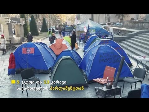 5 ჯგუფი და 13 კარავი საქართველოს პარლამენტთან