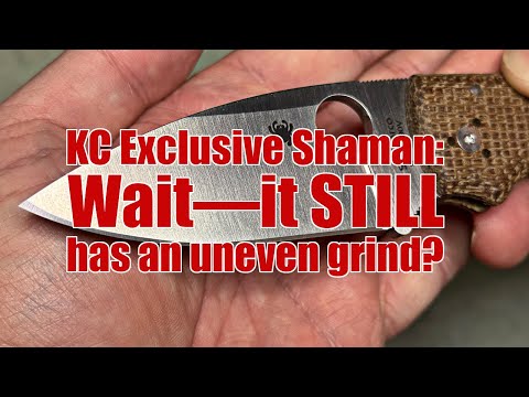 The KC Exclusive Spyderco Shaman in s90v with burlap micarta handles: Back for 2025