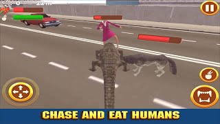 🐊Crazy Crocodile City Attack Quest, Become A Giant Beast From Horror Movies 3D screenshot 4