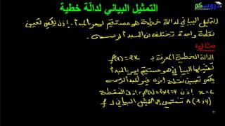 التمثيل البياني لدالة خطية : رياضيات الرابعة متوسط ( BEM بيام )