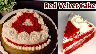 Red velvet cake Recipe without Oven, Egg Anniversary Cake | How to make easy red velvet cake