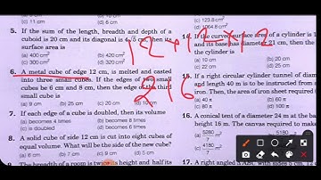 Surface Area And Volume 03 Numericals [polytechnic entrance exam 2022]
