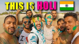 First Time Playing Holi with locals in India! Happy Holi 🇮🇳