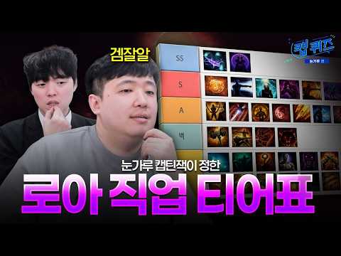 이번 여름엔 무슨 캐릭을 키울까? 로아 직업 티어 리스트 w. 눈가루