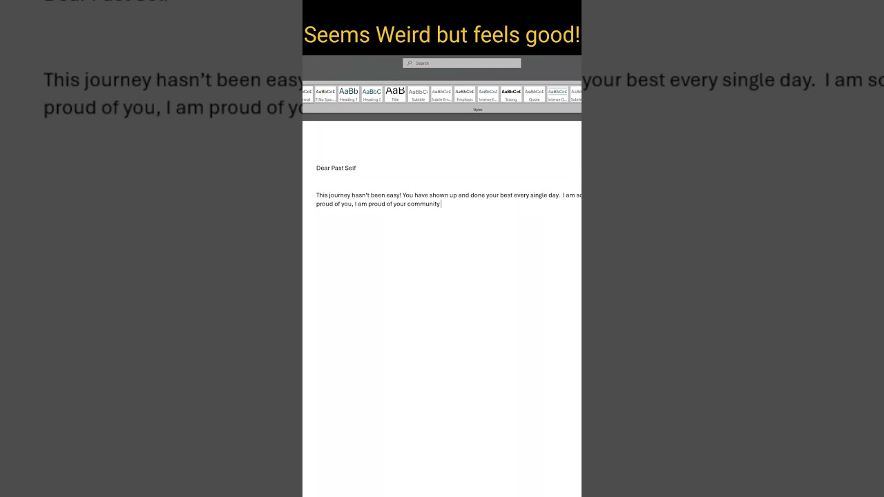 Celebrate Your Journey: Writing a Letter to Your Past Self 🎉