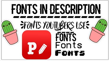 Four fonts that YouTubers use. (Links in description)