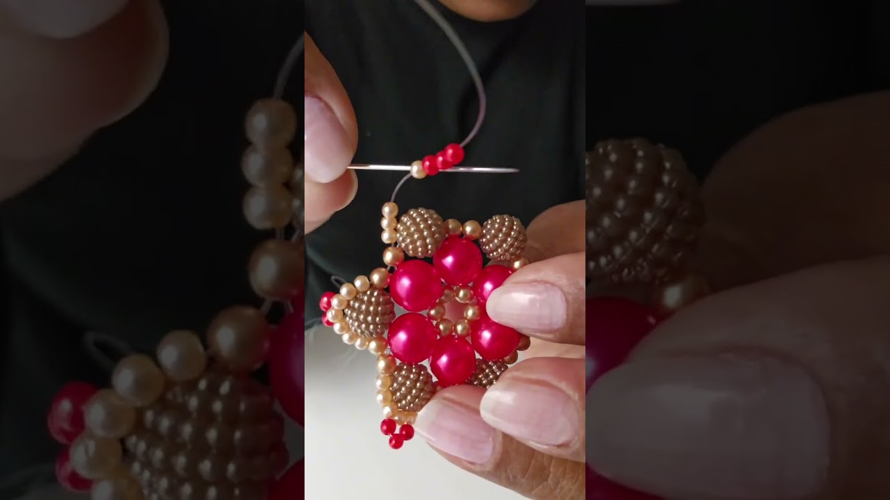 Chinelos bordados com pérolas 