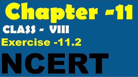 Class-8th | Chapter - 11 |Mensuration | Exercise - 11.2 | Question 1to 4 | NCERT Solution