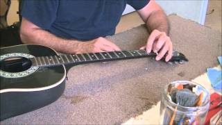 063 RSW Ovation Guitar Part 1 Bridge Failure and Reworking the Fret Board