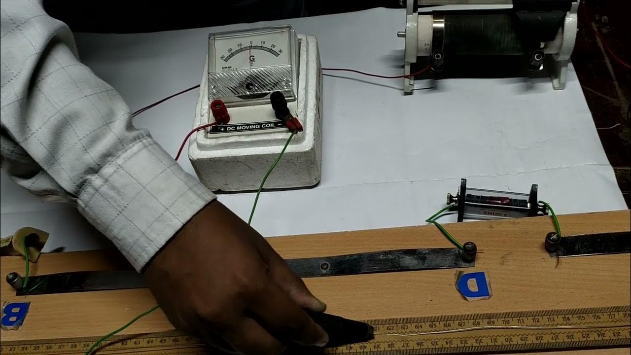 meter bridge experiment .To calculate resistance using meter bridge