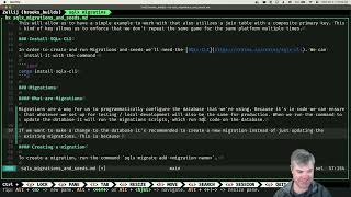 Stream archive: Writing article for sqlx rust migrations (2023-10-04)