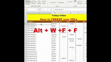 अपने #excel   में कोई भी  #cell   को #freeze  करे  | #howto  freeze cell in excell