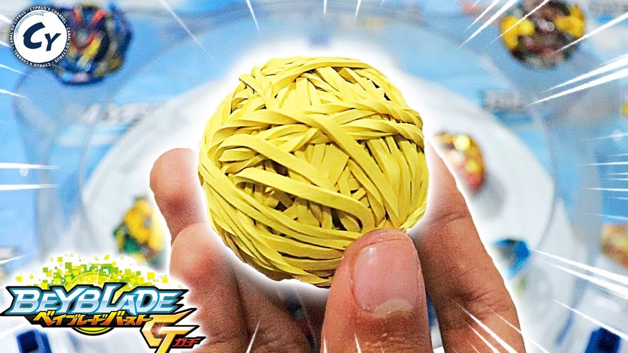 BEYBLADE VS BOLA 55 ELÁSTICOS! BEYBLADE BURST VS RUBBER YouTube