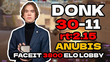 😮donk (33-10) rt:2.15 w/Magnojez +VOICE COMMS (anubis) l EU FACEIT RANKED 3800 ELO LOBBY #cs2 #pov