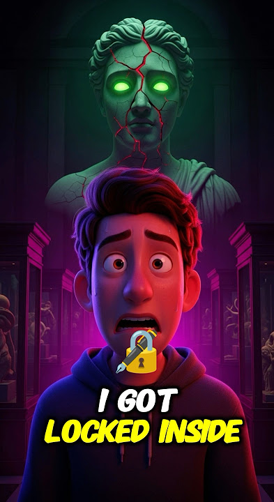 I Got Locked In the Museum… At Night🕰️🏛️🫣#animation #creepy #shorts #horrorstories #movie