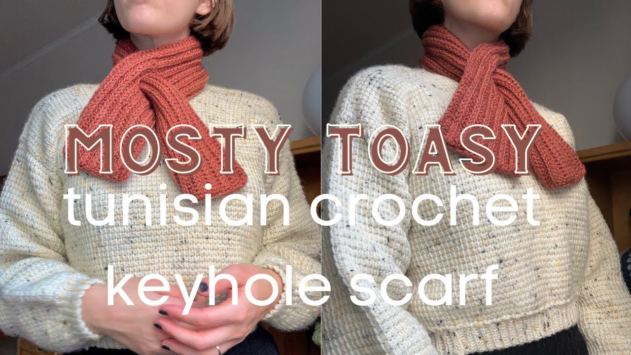 youtube crochet keyhole scarf