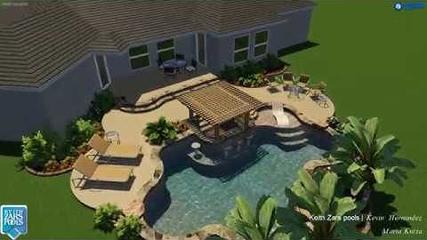 Custom Pool Design By: Kevin Hernandez of Keith Zars pools.