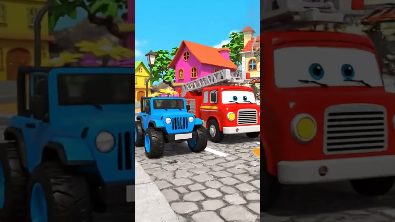 🚜🚒 JCB Fire Brigade Tractor Jeep Kahani 🚙🔥