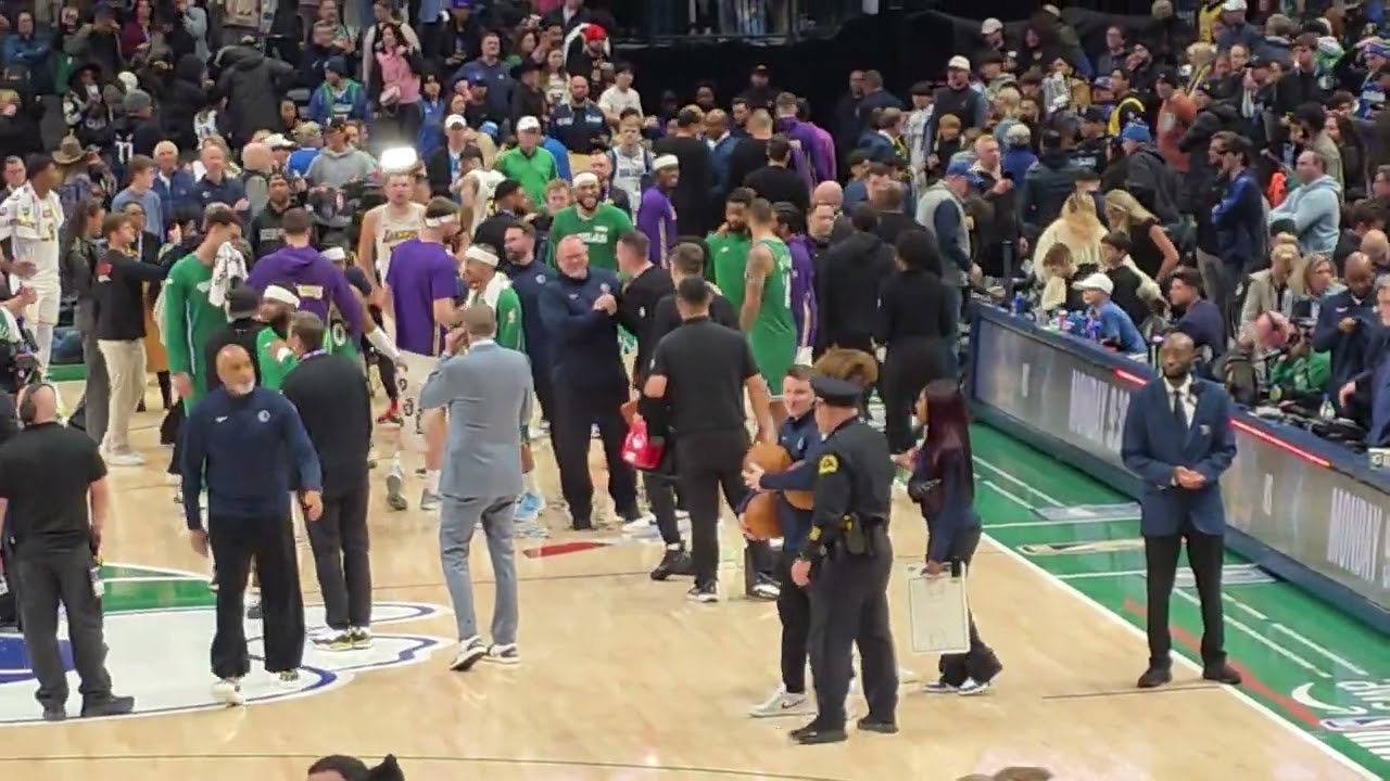 Luka Doncic end of game Cooper Flagg Mark Cuban 1/24/26 Dallas Mavericks vs LA Lakers