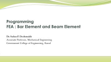 Finite Element Analysis Session 08 Spring Element Programming