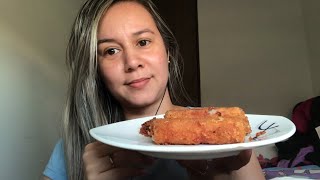 ASMR comiendo rollitos de jamón y queso mientras charlamos del ruido y la cabina 😅