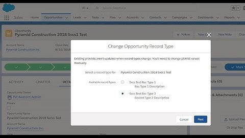 Record Types 101.1 Basic Intro - Salesforce Lightning