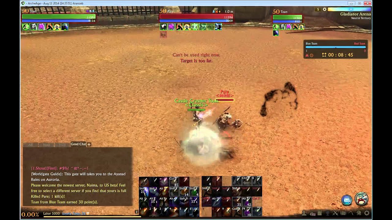 Archeage 1v1 Arena Pvp (Daggerspell vs Darkrunner) Part 2