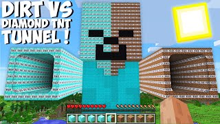 Which TNT TUNNEL INSIDE ZOMBIE HANDS IS BETTER DIAMOND VS DIRT in Minecraft ? SECRET ZOMBIE PASSAGE!