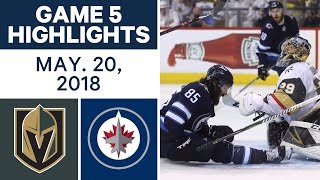NHL Highlights | Golden Knights vs. Jets, Game 5 - May 19, 2018