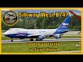 Silkway West Airlines Boeing 747 landing and taxiing at Zürich-Kloten (with live ATC)