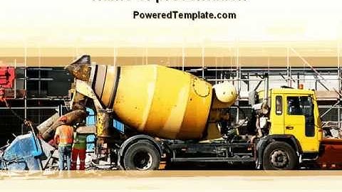 Concrete Agitator PowerPoint Template by PoweredTemplate.com