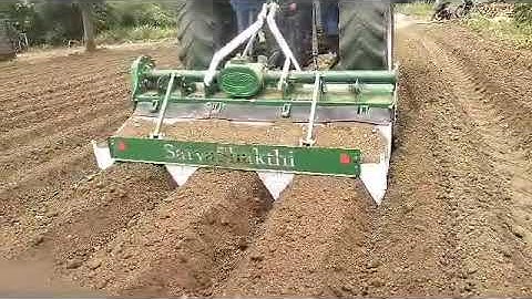 SarvaShakthi ridger Rotavator working performance video