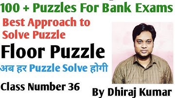 Floor Puzzle for Bank PO/ Clerk Class Number 36 || By Dhiraj Kumar