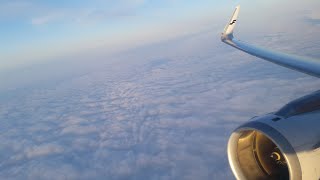 Awesome thrust reduction! Finnair Airbus A321 take-off and climb-out from Helsinki