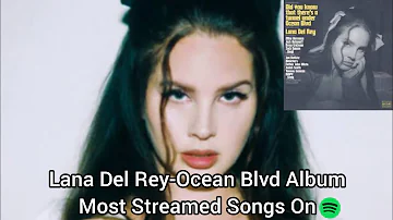 Lana Del Rey-Did You Know That There's A Tunnel Under Ocean Blvd Most Streamed Songs On Spotify