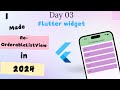 This Is How I learned To Make Re-Orderable ListView In Flutter So Fast In 2024 || Day 03