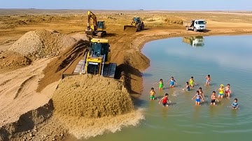 Rapid City land development by SHANTUI Bulldozer filled the lowland area